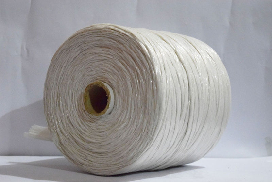 White Twisted Fibrillated PP Filler Yarn 1mm - 10mm Soft for Cable and Wire Filling